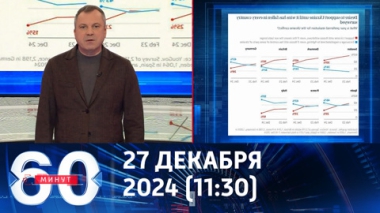 60 минут. Европейские социологи констатируют перелом в головах европейцев по поводу конфликта на Украине. Эфир от 27.12.2024 (11:30)